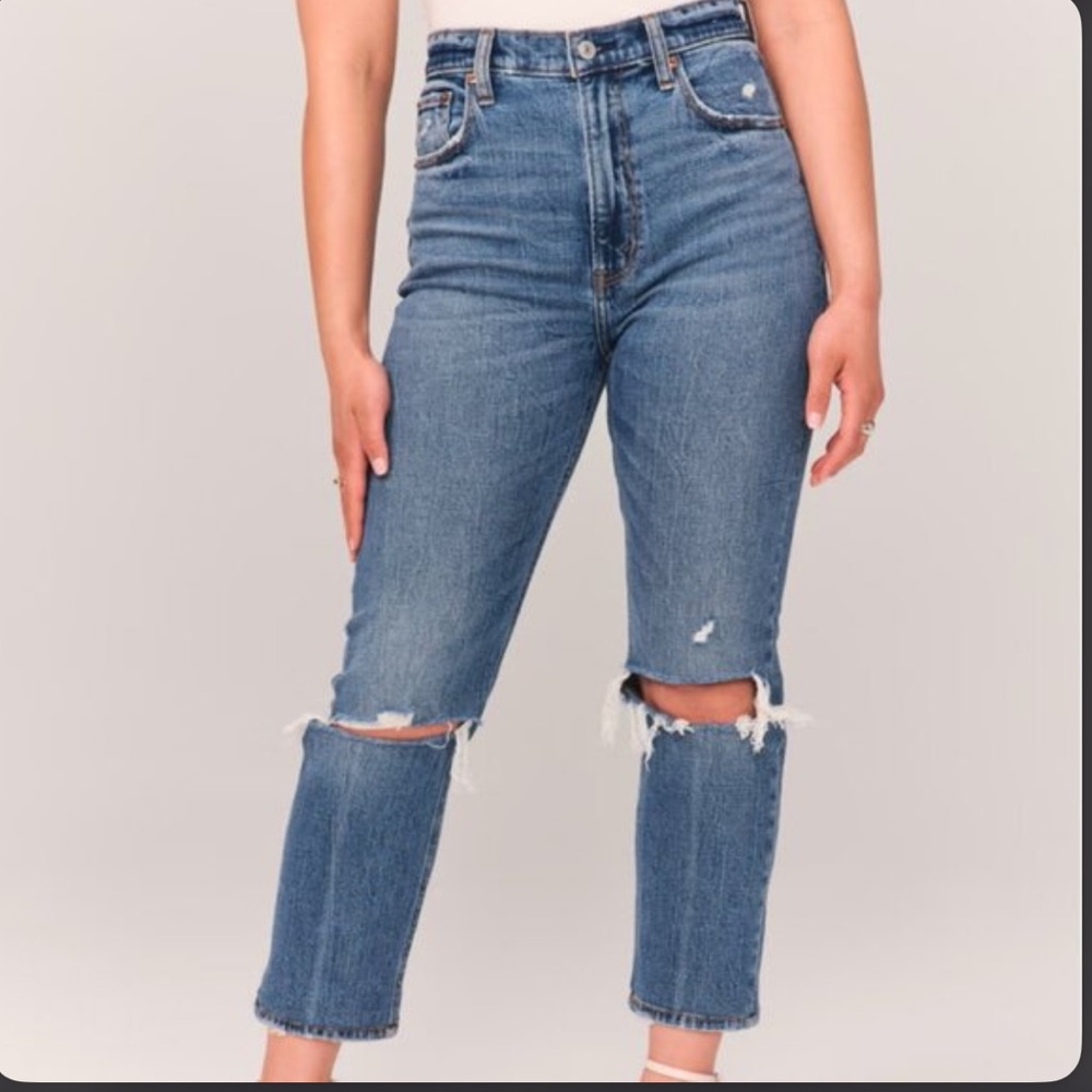 Abercrombie & Fitch The Ankle Straight Ultra High Rise